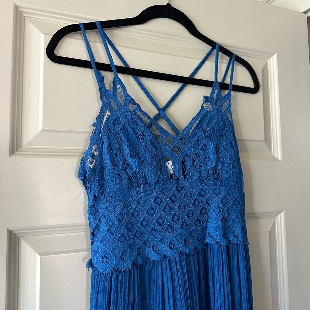 Baltic Born Summerlin Lace Top Maxi Dress in Blue - Picture 3 of 7